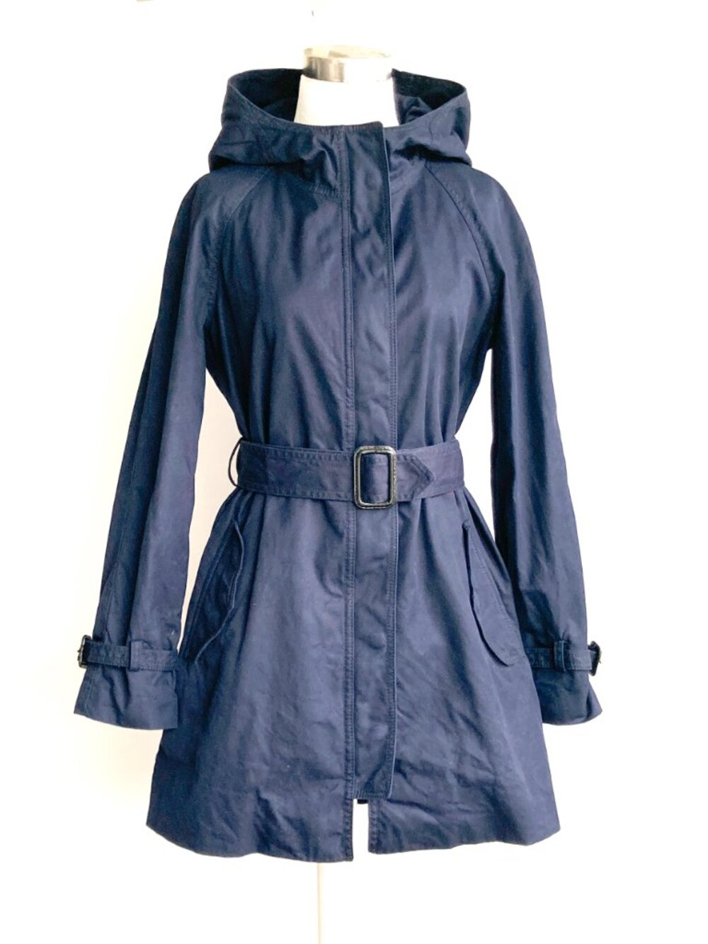 J. Crew Cotton Trench Jacket with Hood